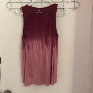 American eagle pink ombre tank top, women’s size small